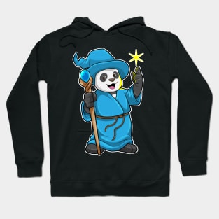 Panda as Wizard with Magic wand Hoodie